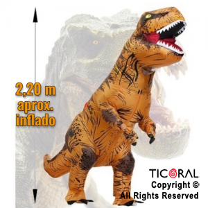 DISFRAZ INFLABLE DINOSAURIO ADULTO 2.2 MT X 1